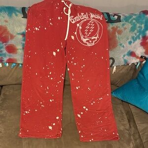MAD Engine Grateful Dead Red sweatpants. NWOT